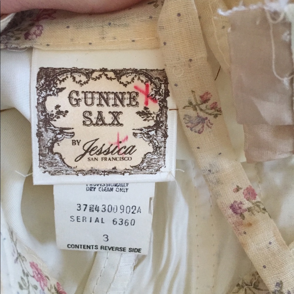 Vintage Gunne Sax floral Wedding Dress/ Maxi Dress - Picture 4 of 5